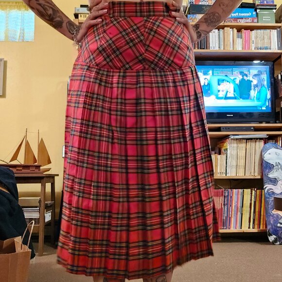 vintage histoire de femme paris midi tartan skirt - Picture 1 of 4